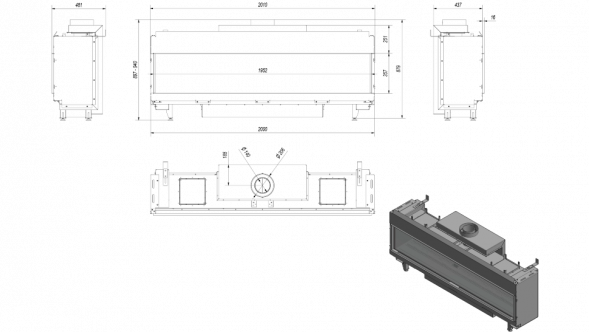 ГАЗОВАЯ ТОПКА LEO/200/G20 (магистральный газ)