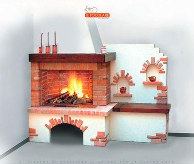Каминная облицовка Bormio итальянской фабрики Il Focolare