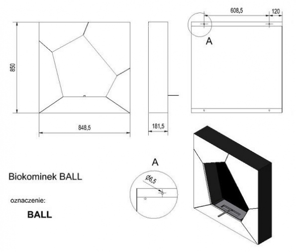 Биокамин Kratki BALL TUV