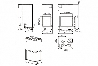 Каминная топка MCZ Forma 75 DX/SX