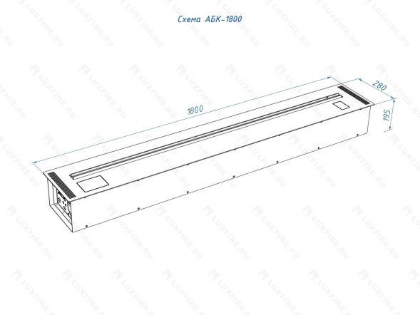 Автоматический биокамин Lux Fire Smart Flame 1800 RC