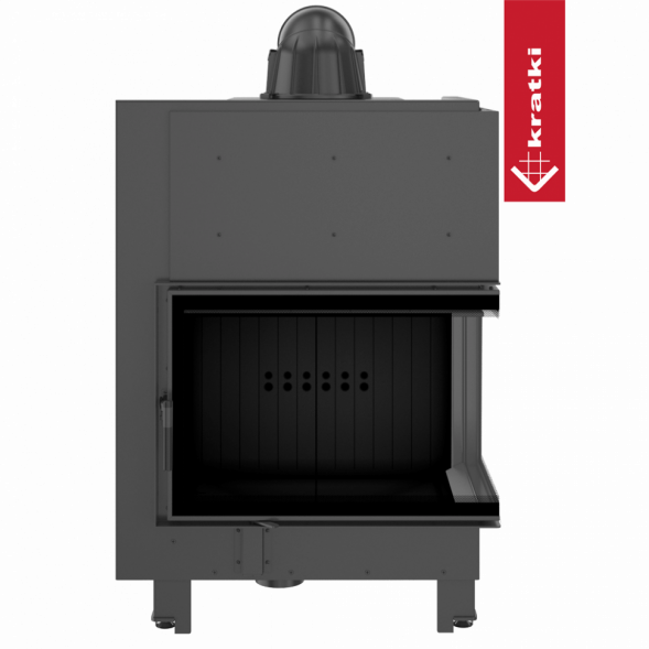 Топка Kratki PRO MBA/P/BS угловое стекло справа (Чёрная футеровка)