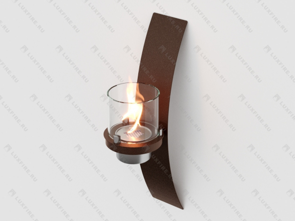 Настенный биокамин Lux Fire &amp;quot;Олимпус D&amp;quot; (коричневый)