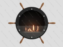 Настенный биокамин Lux Fire &amp;quot;Капитан 500 Н&amp;quot; XS (черный)