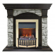 Портал  Dublin арочный скальный белый (классика Opti-Myst, Optiflame)