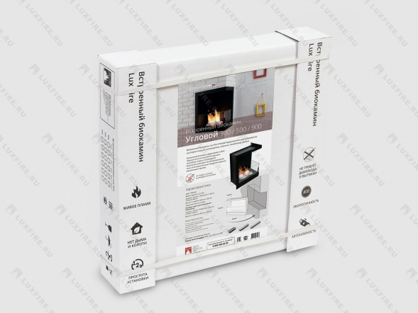 Встроенный биокамин Lux Fire Угловой 490 S (левый угол)
